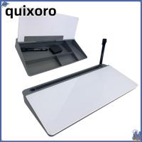 ราคา QUIXORO กระดานไวท์บอร์ดตั้งโต๊ะ, ขาตั้งคีย์บอร์ดบันทึกแก้วพลาสติก, ร้อนพร้อมที่เก็บ Tempered Desktop Storage ไวท์บอร์ด Home Office (42423952607)