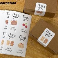 ราคา CARNATION 100/200 ชิ้น - สติกเกอร์ปิดผนึกสแควร์ ลายการ์ตูน สำหรับตกแต่งกล่องของขวัญ (53950182362)