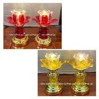 ราคา (ราคาคู่) โคมไฟแท่นบูชาดอกบัวคริสตัลแบบเสียบปลั๊ก (คลาส 1) (40014583000)