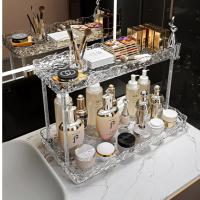 ราคา MYHOT ชั้นวางของ ชั้นวางเครื่องสำอาง แบบใส วางเครื่องสำอาง ชั้นเก็บเครื่องสำอาง บนโต๊ะ อะคริลิคแบบสองชั้น (26016764342)