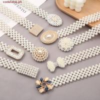 ราคา CODECOVE เข็มขัดเอวมุก, ข หลิง พลอยเทียม เข็มขัดยางยืด,แฟชั่นหัวเข็มขัดโลหะกว้างสายรัดเอวผู้หญิงเข็มขัดเอวเจ้าสาว (43224304530)