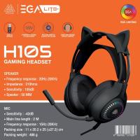 ราคา EGA H105 Lite Gaming Headset USB หูฟังเกมมิ่ง หูฟังเล่นเกมส์ หูฟังหูแมวถอดได้ (41620342534)