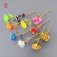 ราคา Adachoi ดอกไม้ประดิษฐ์ Rose ของขวัญวันวาเลนไทน์ ดอกกุหลาบสีทองชุบทอง 24K TH (28012146573)