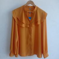 ราคา *รหัส ส392 เสื้อ อก 48 นิ้ว, อก 50 นิ้ว สีเหลือง (มัสตาร์ด) ผ้าชีฟอง(พรีเมียม) แขนยาว (18996326585)