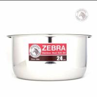 ราคา ZEBRA หม้อหุงต้มสแตนเลส 24 ซม. 5.2 ลิตร 170024 - กระทะอินเดีย ZEBRA (26142776432)