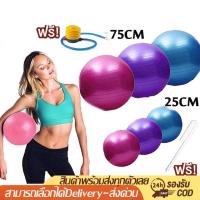 ราคา KingSports ลูกบอลโยคะ บอลโยคะ ลูกบอลฟิตเนส พร้อมที่สูบลูม ขนาด 75CM 25CM Yoga ball (7460346507)