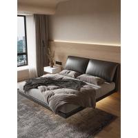 ราคา อิเกีย เตียงแขวนหนังแท้สไตล์เงียบเตียงหลักเตียงอิตาลีแสงหรูหราเตียงที่ทันสมัยที่เรียบง่ายหูช้างไม้เนื้อแข็งนุ่ม (28643079062)