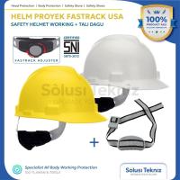 ราคา หมวกกันน็อคโครงการความปลอดภัย SNI Fastrack USA / หมวกกันน็อคทํางาน V-Gard + สายรัดคาง (26190362938)