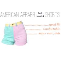 ราคา american apparel color block high waist short size26/27 (1543897899)
