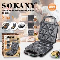 ราคา SOKANY 1400W 3in1 เครื่องทำวาฟเฟิล 4หลุม เครื่องอาหารเช้า ทําวาฟเฟิล แซนวิช รับประกัน 1ปี (24226517012)