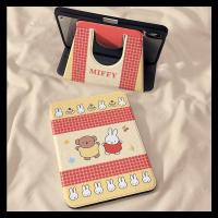ราคา Miffy นุ่มน่ารักกระต่ายเชอร์รี่เย็บ ipad11 แท็บเล็ตป้องกันกรณี 360 หมุน air7/6 ช่องเสียบปากกากันกระแทก mini7 (41969579812)