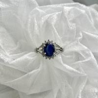 ราคา แหวนล้อม มี 2 แบบ แหวนเพชรCZ ล้อมพลอยสีน้ำเงินไพลินแท้ หรือไพลินล้อมทับทิม(พิเศษ!ตัดไซส์พร้อมชุบใหม่ฟรี) (5032731901)