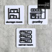 ราคา ป้ายไอคอนหน้าห้อง ป้ายชื่อหน้าห้องติดประตู ป้ายอะคริลิคนูนสวยมีมิติ สไตล์โมเดิร์น มินิมอล,Designfac (29558146297)