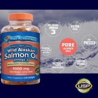 ราคา Pure Alaska Omega-3 Wild Alaskan Salmon Oil 1000mg (7710479273)