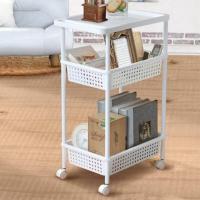 ราคา ชั้นวางของพร้อมล้อลาก 3 ชั้น Keyway plastic rack 3 layers AH-83 (สีขาว) กว้าง 32.5 x ยาว 48 x สูง 78.1 ซม. (6839687300)