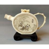 ราคา ป้านชา ลายไผ่จีนของเก่าสวย (26700999190)