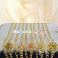 ราคา สร้อยสังวาลย์เครื่องประดับชุดไทย สร้อยสังวาลย์สีทองประดับเพชรพลอย รหัสBO5671 (26971370639)