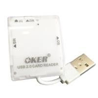 ราคา OKER Card Reader USB V2.0 ตัวอ่านเมมโมรี่การ์ด C- 1924 (White)#621 (520800249)