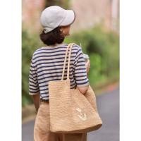 ราคา กระเป๋าฟางสานสไตล์ญี่ปุ่น หญิงฤดูร้อน ความจุใหญ่ สะพายข้าง ไปเที่ยว-วันหยุด (42306658657)