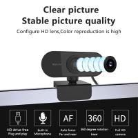 ราคา 1080P เว็บแคมHD webcam พร้อมไมโครโฟน คอมพิวเตอร์ กล้อง usb สำหรับ pc แล็ปท็อป (21471808873)