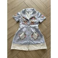 ราคา เดรสงานป้าย สีฟ้า ปักทั้งตัว ใส่วันแม่สวยๆ (27557016317)