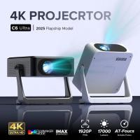 ราคา FINTEX C6 Ultra 4K Projector 1920x1080 17000Lumens AutoFocus 360-degree Rotating Bracket Android 9.0 Home/Office Use (44305208030)