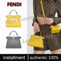 ราคา Fendi iconic peekaboo กระเป ๋ าสะพายข ้ างเดียวของแท ้ 100 % W0RJ (25733713004)