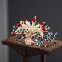 ราคา มงกุฎฟีนิกซ์ ปิ่นปักผมจีน กิ๊บติดผม ประดับพู่ ปิ่นปักผมประดับมุก ปิ่นลายหินอ่อน เครื่องประดับผมจีนโบราณ วัสดุโลหะผสม (17894707359)