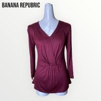ราคา Banana Republic เสื้อแขนยาวผ้าเรยอนสีแดง (24976290336)
