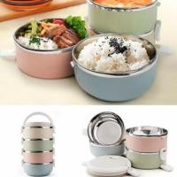 ราคา ปิ่นโตสแตนเลส ปิ่นโตใส่อาหาร ปิ่นโตเก็บอุณภูมิ ปิ่นโตเก็บความร้อน ปิ่นโตสีพาสเทล*มีของพร้อมส่ง*4ชั้น (9402599913)