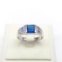 ราคา แหวนไพลิน แหวนเงินแท้ 92.5% ใส่ได้ทั้งชาย หญิง ชุบทองคำขาว แหวนพลอยน้ำเงิน (43903072765)