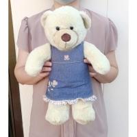 ราคา ตุ๊กตาหมีบิ้วอะแบร์ + ชุดยีนส์ ( bitty baby ) Build A Bear Light Brown Tan Teddy ขนาด 15 นิ้ว ป้าย Build A Bear (11947132023)