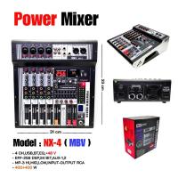 ราคา POWER MIXER MBV MUSIC เพาเวอร์มิกเซอร์ มิกเซอร์ 4 ช่อง (บลูทูธ) รุ่น NX4 (1781705613)
