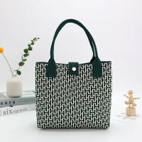 ราคา สไตล์ญี่ปุ่นเกาหลีถัก Wove Houndstooth กระเป๋าผ้าถัก Tote Bag (41519377007)