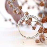 ราคา Gems Heritage แหวนเพชรแท้แหวนแถวครึ่งวง (RWG407) เพชรแท้น้ำ 98 ทองคำ18K พร้อมใบรับประกัน (28523730359)