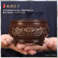 ราคา UCGV ไม้กฤษณาของตกแต่งในครัวเรือนเตาไม้จันทน์ทองแดงบริสุทธิ์เตาอโรมาในร่มเตาบรรเทา โลตัสBSกระถางธูปในวัดสำหรับของเก่า (13098610880)