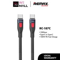 ราคา Remax RC-187C Type-C to Type-C 100W PD Alluminium Alloy Fast Charging Stable Transmission Data Cable (22143392984)