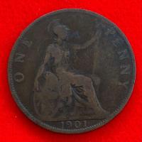 ราคา เหรียญอังกฤษ United Kingdom 1 penny ปี 1901 เหรียญ​ต่างประเทศ (24207642410)