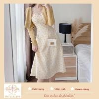 ราคา 11889ชุดเดรสสองชิ้นลายดอกไม้ผสมผสานกับเสื้อสเวตเตอร์ถักผ้าวูลโฟมสีเดียวกัน HT22 ร้านฮาลู เหมาะสําหรับผู้หญิงสไตล์เกาหล (40408832796)