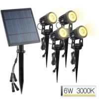 ราคา LED ไฟส่องต้นไม้ โซล่าเซลล์ ไฟสปอร์ตไลท์ Spotlight ขนาด 6W 3000K แสงธรรมชาติ Warm White (21587346276)