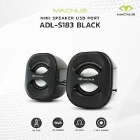 ราคา ลำโพงคอมพิวเตอร์ ตั้งโต๊ะ mini Speaker USB Port ยี่ห้อ MACNUS รุ่น ADL-S183 BLACK SPEAKER (822542846)