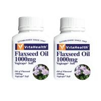 ราคา VitaHealth Flaxseed Oil 1000mg (60 เม็ด x 2 กระปุก) (179897756)
