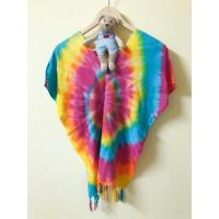 ราคา เสื้อคอกะเหรี่ยงผ้ามัดย้อม (คอวี) สีรุ้ง (2647962942)