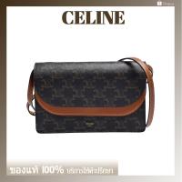 ราคา กระเป๋า CELINE แท้ CELINE Triomphe Canvas Wallet กระเป๋าสะพาย (27475742063)