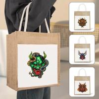 ราคา เพ้นท์มือ พิมพ์ลายลายมอนสเตอร์ กระเป๋าปอกระเจาใหม่ กระสอบเทียม ถุงผ้าลินิน ถุงช้อปปิ้ง กระเป๋าลามิเนต (27789583237)