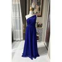 ราคา ชุดราตรียาวบ่าเดี่ยว(ไซส์ S)สีน้ำเงิน #มือสอง# (25711466872)