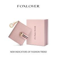 ราคา FOXLOVER กระเป๋าสตางค์ผู้หญิง แบบสั้น หนังแท้คุณภาพดี ช่องเสียบการ์ด 11 ช่อง (43309546209)