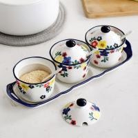 ราคา โถปรุงรสเซรามิกชุดชุดเครื่องปรุงรสชุดครัวครัวเกลือน้ำตาลมผงชะจุ่มเนื้อไก่ (40062761474)