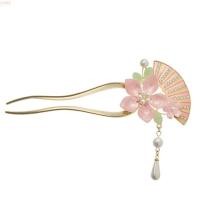 ราคา ไม้ติดผมดอกไม้สีงาช้าง และติ๊ดผมรูปตัวยูพู่มุก พร้อมตะเกียบผมลายผีเสื้อ สำหรับเจ้าสาวและสไตล์ฮันฟู (27143117782)