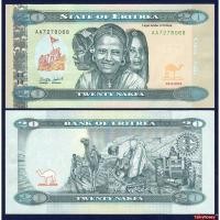 ราคา ธนบัตร เอริเทรีย ERITRIA ราคา 20 นัคฟา P-12 สภาพใหม่เอี่ยม 100% UNC ไม่ผ่านการใช้ สำหรับสะสม (19987559658)